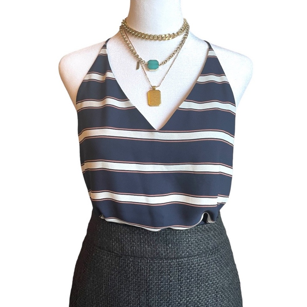 LOFT OUTLET | Blue and Pink Striped Cami Blouse 5 for $25 💕